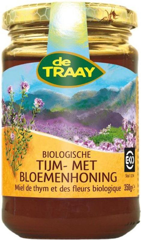 De Traay Honing Tijm Bloemen Eko 350 gr