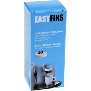 Easyfiks | Reinigen | Ontkalkingstabletten | Koffievolautomaten - koffiepad- en capsule aparaten | 6 stuks | Professioneel