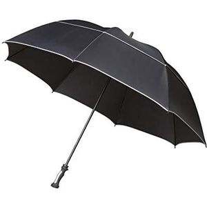 Impliva Falcone paraplu 140 cm, Zwart (schwarz), Riet paraplu