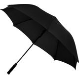 Benson Paraplu zwart 130 Ã¸ 8 banen auto soft grip