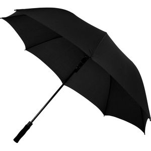 Benson Paraplu zwart 130 Ã¸ 8 banen auto soft grip