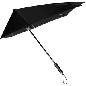 Windproof storm paraplu 100 cm zwart/grijs