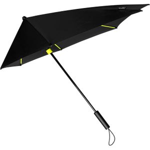 Stormaxi Stormparaplu - winddicht en aerodynamisch - is gemakkelijk bestand tegen wind tot 100 km/u (geel frame)