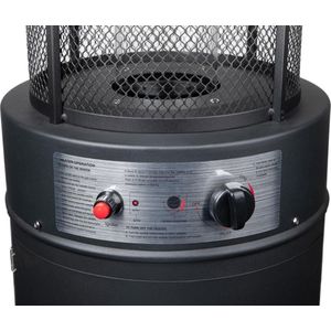 Eurom Flameheater Round 11000 Patioheater - Terrasverwarmer Zwart