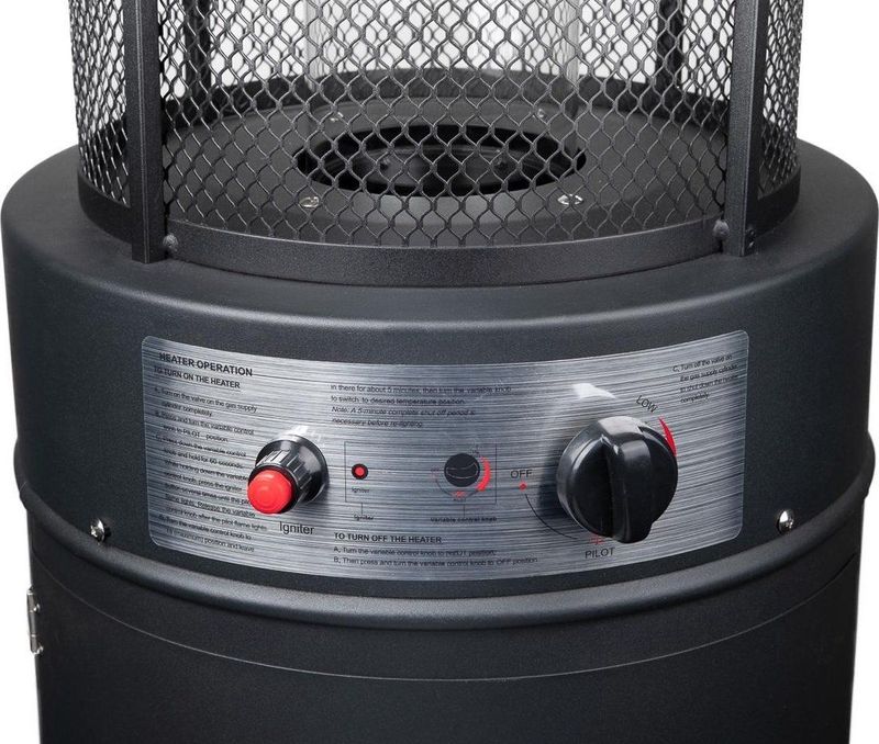 Eurom - Flameheater - Terrasverwarming - Zwart - 11000 Watt - 182.3x52.2x52.2cm