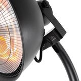 Eurom Terrasverwarmer Sunset retro model - Elektrisch - Zwart - 2000W
