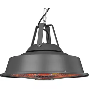 Alpina XD-YS2000DE Terrasverwarming – 2000W Infrarood Heater, IP55, Wand- Of Plafondmontage, Zwart, Voor Binnen En Buiten