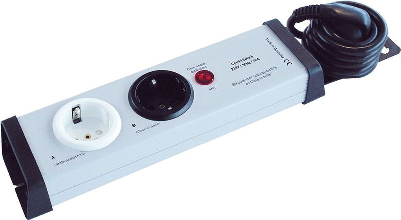 Itho Daalderop - CombiSwitch - Aftakdoos - Grijs - Staal - Kabellengte 1.5 Meter