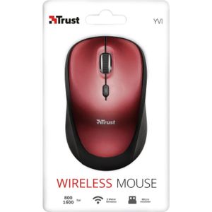 Trust Wireless Mouse Yvi - Maus - optisch - kabellos - 2.4 GHz - kabelloser Empfänger (USB)