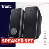 Trust - Arys - Speakerset - Zwart - 2.0 - USB Powered - 28W