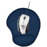 Trust Bigfoot Ergonomisches Mauspad mit Gelkissen 236 x 205 mm, Softgel Handballenauflage, Mikrofaseroberfläche, Mousepad mit Handauflage, rutschfeste Unterseite - Blau