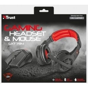 Trust GXT 784 Over Ear headset Gamen Kabel Stereo Zwart