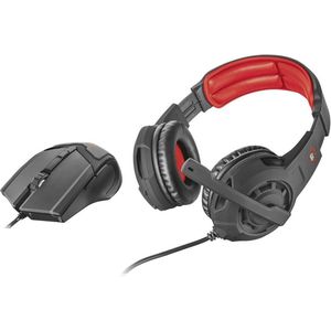 Trust GXT 784 Gaming Headset + Muis - 4800 DPI - Over-ear - Zwart