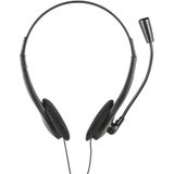 Trust Primo Chat Kopfhörer mit Kabel 3.5 mm, Einstellbares Mikrofon, Leichtes Design, Y-Adapter, 1,8 m Kabel mit Lautstärkeregler, Kabelgebundenes PC Headset für Mac Office Skype Teams, Schwarz