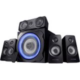 Trust Gaming 21738 GXT 658 Tytan 5.1 Surround PC Lautsprecher mit Subwoofer, Speakers mit LED Beleuchtung, Soundsystem für PC, Laptop, Konsole, TV, Schwarz, 180 W (90 W RMS)