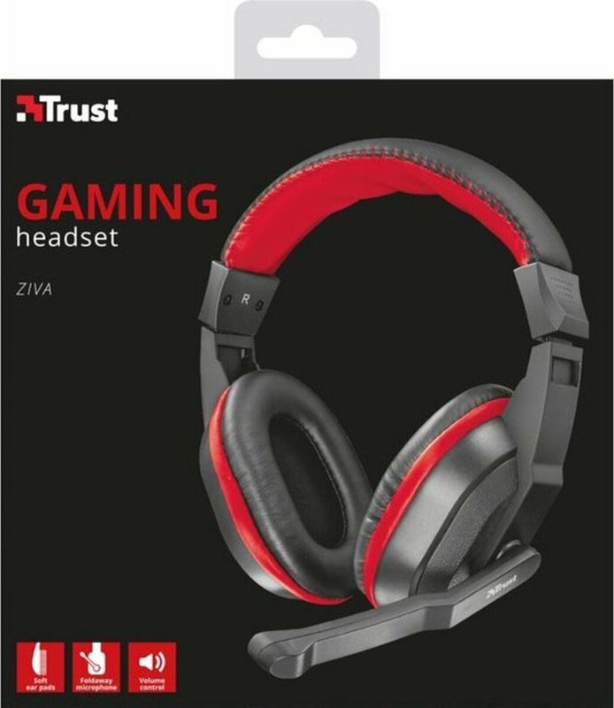 Trust 21953 Gamingheadset - Microfoon - Over-ear - Rood/Zwart