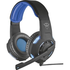 Trust Gaming GXT 350 Radius Verlichte 7.1 Gaming Headset, Surround USB Headset, Verlichte Zijkanten en Microfoon, Verstelbare Over-ear Pads, Headset voor PC, Laptop - Zwart