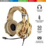 Trust - GXT 322D Carus - Gaming Headset - Desert Camo - Gevlochten Nylon Kabel 1m