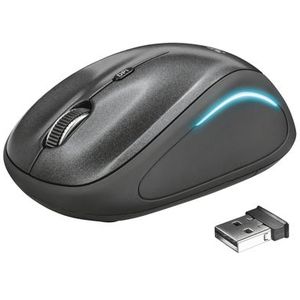 Trust Yvi FX - Draadloze Muis – Compact - Linkshandig en Rechtshandig - Zwart