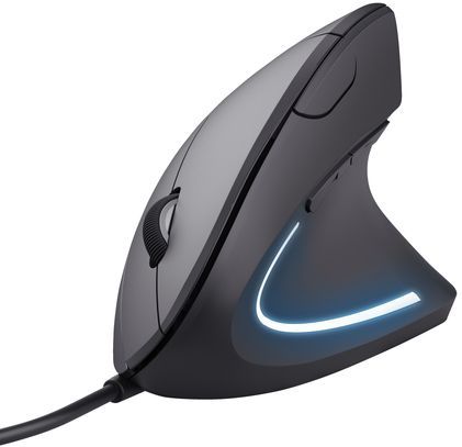 Trust - Verto - Ergonomische Verticale Muis - Zwart - USB - 1000-1600 DPI