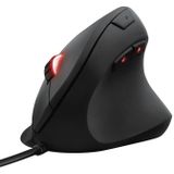Trust Gaming GXT 144 Rexx Gaming-muis, verticaal, ergonomisch, 250 – 10.000 dpi, 6 programmeerbare toetsen, RGB-verlichting, LED-licht, zwart