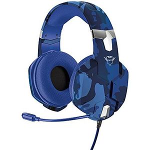 Trust Gaming Headset voor Playstation 4 (PS4) en Playstation 5 (PS5) GXT 322B Carus met Verstelbare Microfoon en Hoofdband, Gevlochten Nylon Kabel van 1m - Blauw