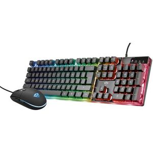 Trust GXT 838 Azor - Bedraad Gaming Toetsenbord en Muis - QWERTY - Zwart