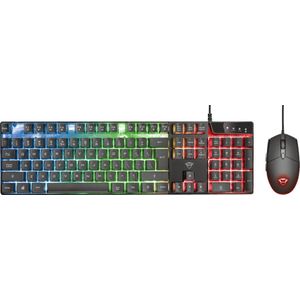 Trust GXT 838 Azor - Bedraad Gaming Toetsenbord en Muis - QWERTY - Zwart