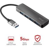 Trust Halyx - 4-Port USB 3.2 Hub - 5 Gbps