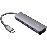 Trust - Halyx - USB-C Hub - 4-Port USB 3.2 - Aluminium