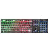 Trust GXT 835 Azor - Bedraad Gaming Toetsenbord - QWERTY US - Zwart