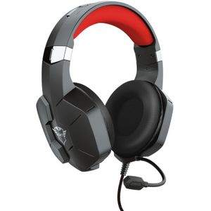Trust Hoofdtelefoon GXT 323 Carus Rood/Zwart (Bedraad), Gaming headset, Zwart, Rood