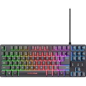 Trust GXT 833 Thado - Bedraad Gaming Toetsenbord - Tenkeyless - QWERTY - Zwart