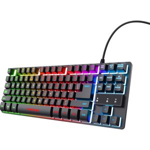 Trust GXT 833 Thado - Bedraad Gaming Toetsenbord - Tenkeyless - QWERTY - Zwart