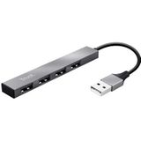 Trust - Halyx - USB Hub - 4X USB-A - Aluminium - Compact