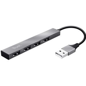 Trust - Halyx - USB Hub - 4X USB-A - Aluminium - Compact