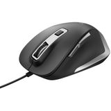 Trust - Fyda - Muis - Zwart - Ergonomisch Ontwerp - 6 Knoppen