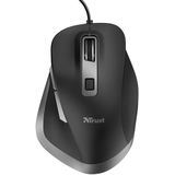 Trust - Fyda - Muis - Zwart - Ergonomisch Ontwerp - 6 Knoppen