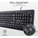 Trust - Primo - Toetsenbord - Zwart - Bedraad