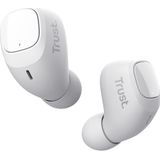Trust Mobile Nika Compact Draadloze Bluetooth Oordopjes Wireless Earphones, 18 Uur Speeltijd in Totaal, Ingebouwde Microfoon, TWS, voor PC, Laptop, Smartphone, Tablet - Wit