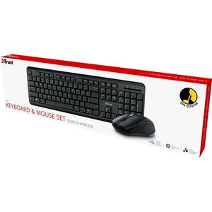 Trust ODY Toetsenbord en Muis Set (DE, Draadloze), Toetsenbord, Zwart