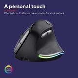 Trust Bayo - Draadloze Muis - Ergonomisch - USB-receiver - Oplaadbaar - Zwart