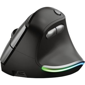 Trust Bayo - Draadloze Muis - Ergonomisch - USB-receiver - Oplaadbaar - Zwart