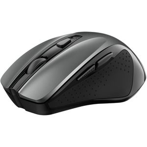 Trust Nito Kabellose Maus, Ergonomische Komfortable Funkmaus mit Daumenablage, USB-Mikroempfänger, 800-2200 DPI, 6 Tasten, Batterie Enthalten, PC Mac Computer Laptop MacBook Chromebook, Schwarz