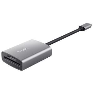 Trust 24136 geheugenkaartlezer USB 3.2 Gen 1 (3.1 Gen 1) Type-C Aluminium