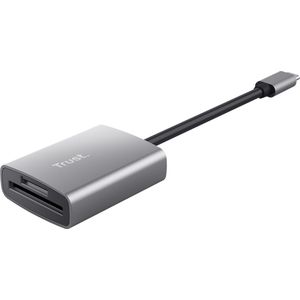 Trust Dalyx USB-kaartlezer, USB 3.2 Gen 1, snel, met USB-C, (Micro) SD, SDHC en SDXC tot 2 TB, Macbook, Chromebook, Laptop, PC