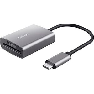 Trust Dalyx USB-kaartlezer, USB 3.2 Gen 1, snel, met USB-C-aansluiting, (Micro) SD, SDHC en SDXC tot 2 TB, Macbook/Chromebook/laptop/pc