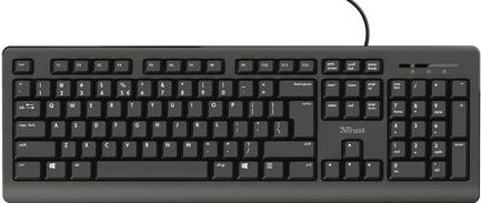 Trust Primo - Toetsenbord - Morsbestendig - Stille toetsen - AZERTY - Zwart