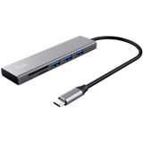 Trust Halyx - Hub - USB C - Kaartlezer - Aluminium