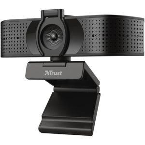 Trust Teza 4K Webcam - 3840 x 2160 Pixel - Standvoet - Zwart